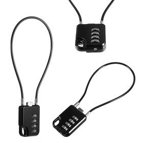 705929 Styquenzer 2 Ryxohnmk Pcs Compact Design Resettable 4-digit Combination Padlock With Small Black