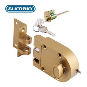 Sumbin 712217184632 Jimmy Proof Deadbolt Lock With Keyed Black