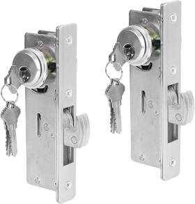 Qkl01-ka2 Sumbin Storefront Door Mortise Lock Hook Deadbolt And Cylinder Combo In Aluminum 1-1/8 Inch