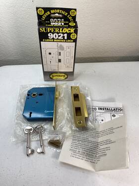 C9021 Superior Brass 3 Lever Mortise Lock 60 Mm