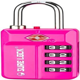 43528-1581 Sure Lock Tsa Approved Travel Luggage Locks Open Alert Large Pink 1 Pack