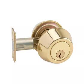 Taco 313112664610 200 Series Grade 3 Bright Brass Double Cylinder Deadbolt