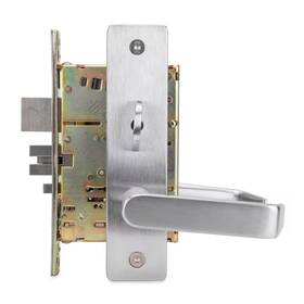 Taco 445025727755 Dxml Series Brushed Chrome Grade 1 Entry Mortise Lock Door Handle With Escutcheo