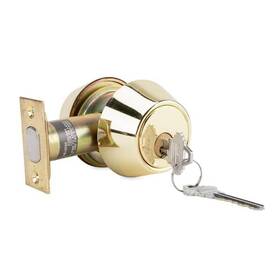 Taco 704780181910 700 Series Grade 2 Bright Brass Double Cylinder Deadbolt