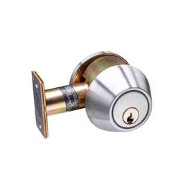 Taco 726084424302 700 Series Grade 2 Brushed Chrome Single Cylinder Deadbolt