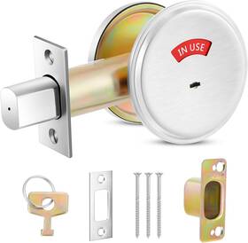 Tandefio 726084047839 1 Pcs Vacant Occupied Bathroom Lock Deadbolt With Occupancy Indicator 3