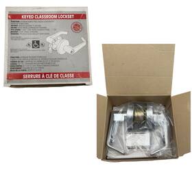 Taymor 063013502152 Commercial Keyed Classroom Heavy Duty Lockset Satin Mat Chrome 26d