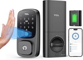 B0djhq36h6 Tcl Electronic Deadbolt Smart Lock Wifi Keyless Rchrgbl Btry App Rc For Fr