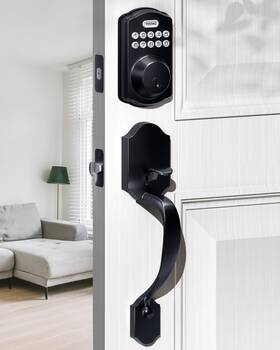 Teeho 445027488432 Keyless Entry Door Lock Deadbolt With Handle Set Electronic Digital Smart