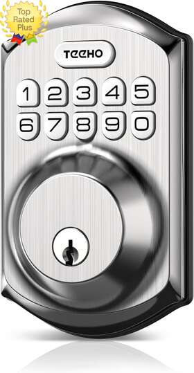 Te001 Teeho 711181895575 Smart Keypad Deadbolt Keyless Entry 2 Keys Auto-lock Satin Nickel