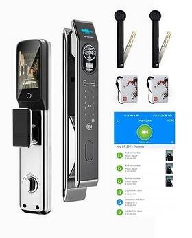 Zns004 Teiydri Smart Lock With Camera Wifi Digital Deadbolt Front Door Keyless E