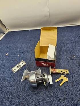 Cl100678 Tell Manufacturing 1000 Series Heavy Duty Tubular Deadbolt - Single Cylinder Us26d