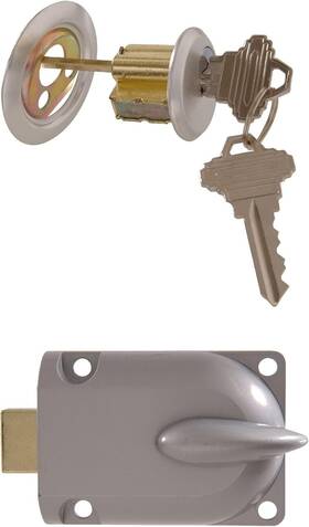 852754 The Hillman Group 2xz4 Dead Bolt And Cylinder Lock Silver Inch Box Open