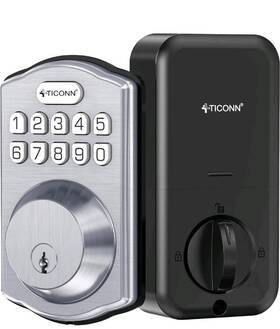B0bzvb21fd Ticonn Keyless Deadbolt Entry Door Lock Keypad Locks For Front With Passcode