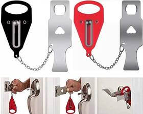 Tika 017222633091 2-pack Portable Door Lock Travel And Home Security Safety Privacy Lockdown Device