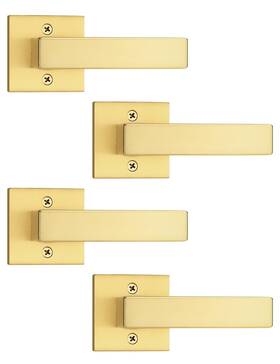 5657 Tinewa 4 Pack Gold Dummy Lever Door Handles For Gold-half