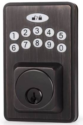 Dlds801 Tinewa Keyless Entry Door Lock With Keypad Smart Deadbolt Front 3 Keys