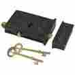 Tkb-tj-b7xs-k The Kings Bay Vintage Cast Iron Dead Bolt Victorian Rim Lock Old Fashioned Replica
