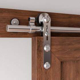 Toimiotoim S00sls 6.6ft Stainless Steel Sliding Barn Door Hardware Kit Slide Smoothly Quietly