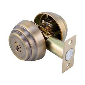 Toledo 871193004881 Double Cylinder Antique Brass Gate Deadbolt