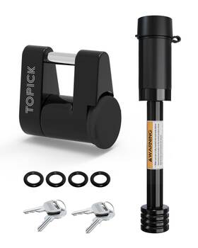 Tpk201 Topick Keyed Alike Trailer Lock Set Dia 5/8 Inch Hitch Pin And 1/4 With 3/4