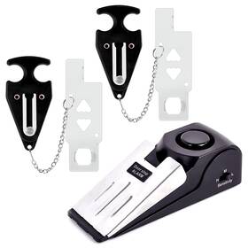 Towode 767587588610 Upgraded Portable 2 Pack Door Lock And Stop Alarm Dual Protection
