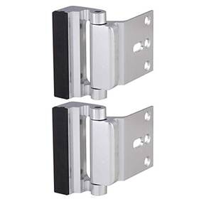 Toyful 782500244107 2 Pack Door Reinforcement Locks With 8 Screws Home Security Lock Silver