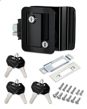 Tk199-mt-blck Trampgik Hard-core Metal Rv Door Lock Replacement Handle Fit 3.65 Inch X 2.95 L