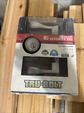 1734312 Tru-bolt Grade 3 Keyed Entry Security Set Locking Exterior - Satin Nickel Finish