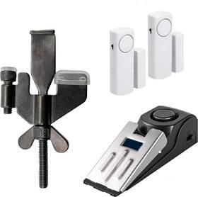 Trustella 705353860621 All In One Original Heavy-duty Portable Door Lock - Stainless Steel Se