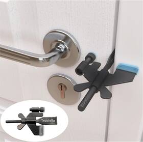 Trustella 744759061904 Original Heavy-duty Portable Door Lock - Stainless Steel Security Devi