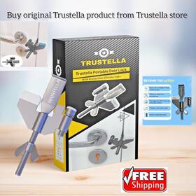Tsm01-1 Trustella Original Heavy-duty Portable Door Lock Stainless Steel - New Free Sh