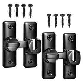 Hq3hspbj Tucnoeu 694763 1 2 Pack 90/180 Degree Barn Door Lock Small Flip Gate Latches Hardware Flips La