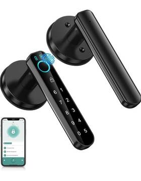 10145700112100600 Tuya Biometric Smart Door Lock Entry 4 In 1 Fingerprint Code App Key