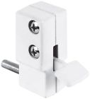 U 9879 Defender Security Sliding Door Lock White Finish 049793098795