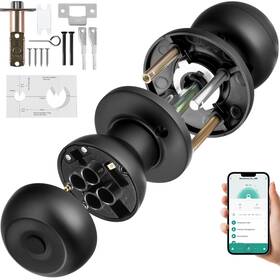 Uimoso 199413235724 Smart Door Knob Fingerprint Lock App Bluetooth Control Biometric