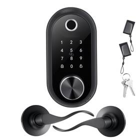 Cmajmbdlsbtzlsm84001 Uimoso Fingerprint Door Lock Set With Biometric Deadbolt And Touchscreen Handle