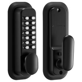Jxmmshssbxnql0655001 Uimoso Mechanical Keyless Door Lock With Keypad 4-7 Digit Code Black Finish