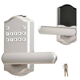 Jxsmbsbsdmn0n3vli001 Uimoso Electronic Keyless Door Lock With Lever Handle In Satin Nickel