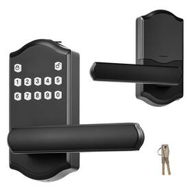 Jxsmbsbsygh0952ka001 Uimoso Electronic Keyless Door Lock With Matte Black Lever Handle