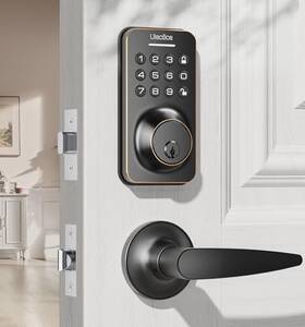 Wz-u18l-orb Ulecoce 008678216228 Keyless Entry Door Lock Deadbolt Handles Sets Keydoor