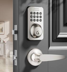 Wz-u18l-s Ulecoce Keyless Entry Door Lock Deadbolt With Handle Set Keypad Handl