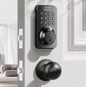 Ulecose 445031972989 Keyless Smart Entry Door Lock Deadbolt With Handle Set Keypad Auto Locking