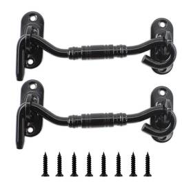 0793bl Ulifestar 2 Pack Hook And Eye Latch Barn Door Heavy Duty Stainless Stee