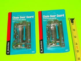 29021 Ultra Hardware 2x Lot Satin Nickel Finish Security Chain Lock Door Guard