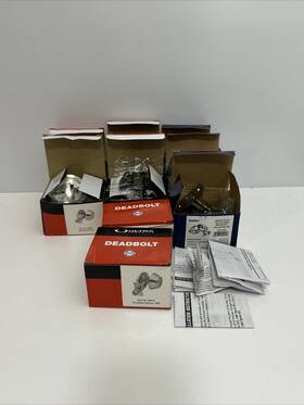 2c0317 Ultra Hardware Mixed Lot Of 9 Single Cylinder And Double Deadbolts Sn/orb For Parts