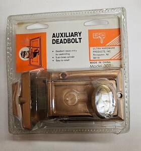 43310 Ultra Hardware Single Rim Cylinder Deadbolt With Turn Knob Factory New