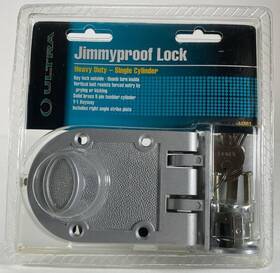 44861 Ultra Hardware Jimmy Proof Lock Heavy Duty-single Cylinder. Silver Part#