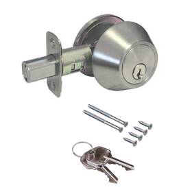 82800 Ultra Hardware Satin Nickel Single Cylinder Deadbolt Privacy Door Lock With Instructions 2 Keys