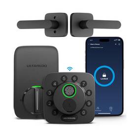 Ultraloq 850056978903 Bolt Wifi Smart Lock With Handle Fingerprint Matter Over Thread Black